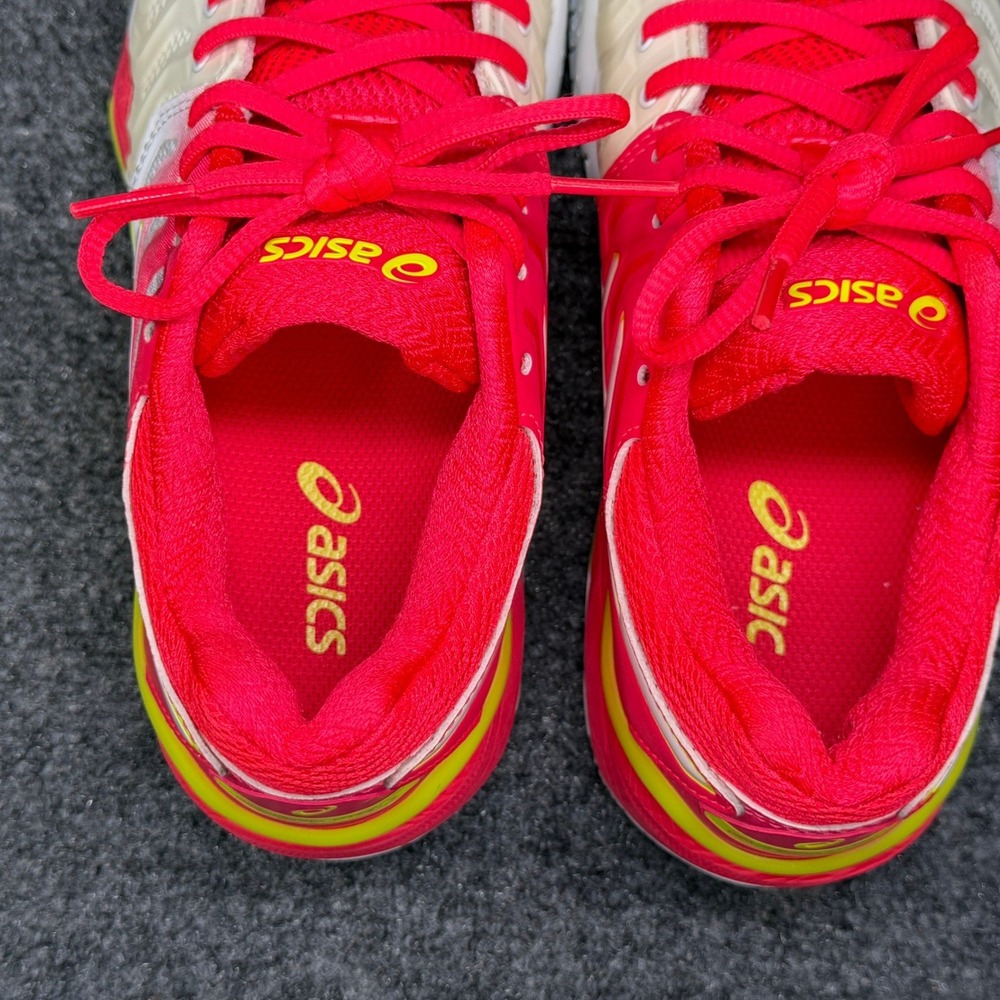Asics Gel-Resolution 7 Tennis Shoes Womens 5.5 White Red Yellow Athletic Sneaker - Picture 10 of 14
